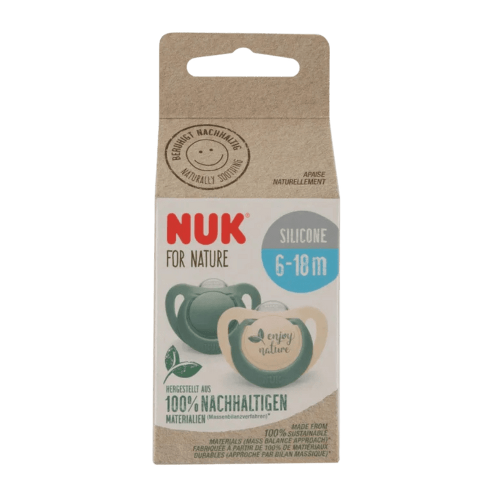 NUK for Nature Silicone Soothers 6 - 18m (Two Pack) - Sprout Organic